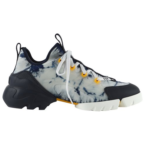 Pre-owned Dior D-connect Leather Trainers In Blue