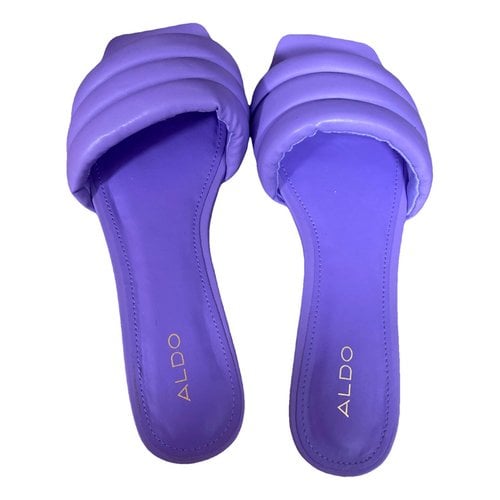 Pre-owned Aldo Patent Leather Sandal In Purple