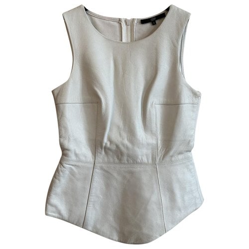 Pre-owned Tibi Leather Vest In White