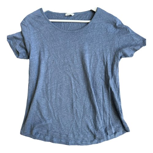 Pre-owned American Vintage Linen T-shirt In Blue