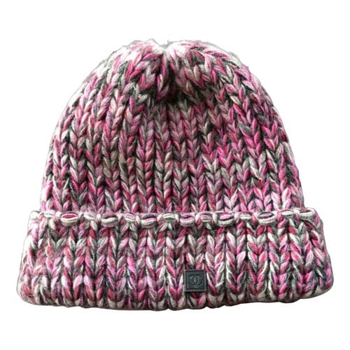Pre-owned Chanel Wool Beanie In Pink