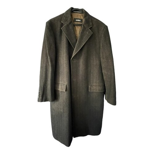Pre-owned Strellson Wool Trench In Brown