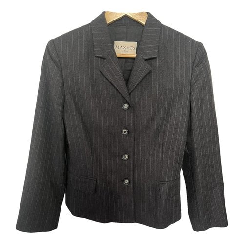 Pre-owned Max & Co Wool Blazer In Grey