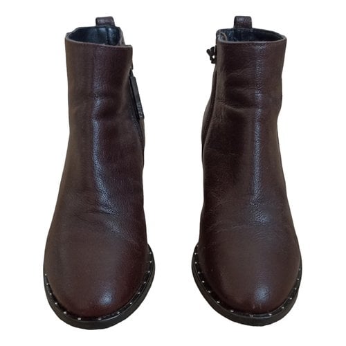Pre-owned Liujo Leather Ankle Boots In Brown
