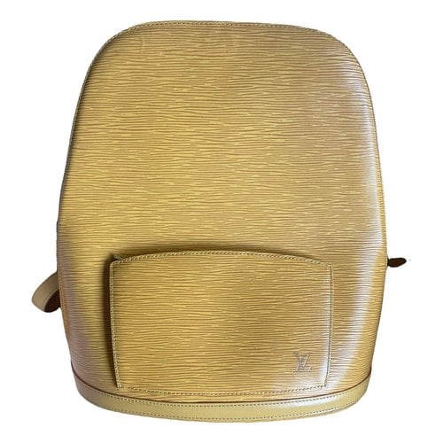 Pre-owned Louis Vuitton Gobelins Vintage Leather Backpack In Yellow