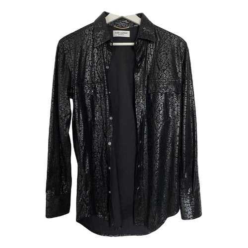 Pre-owned Saint Laurent Leather Shirt In Black
