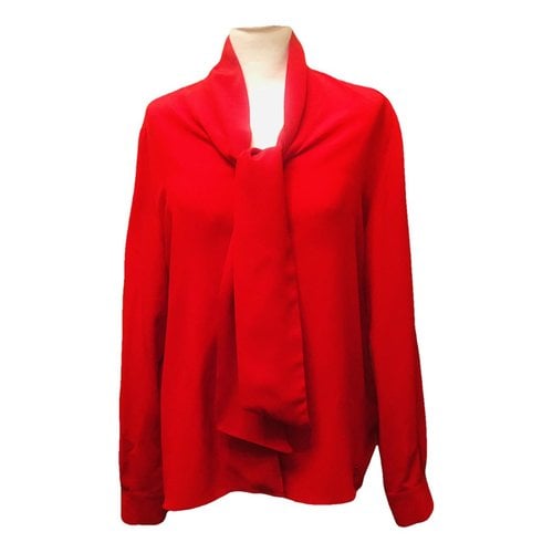 Pre-owned Trussardi Silk Blouse In Red