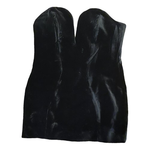 Pre-owned Michael Lo Sordo Velvet Mini Dress In Black