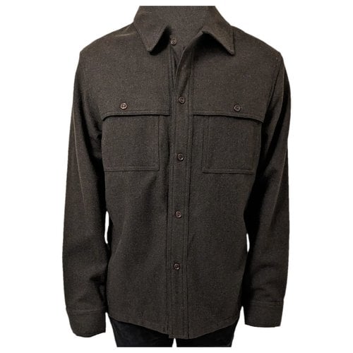 Pre-owned Sandro Wool Shirt In Brown