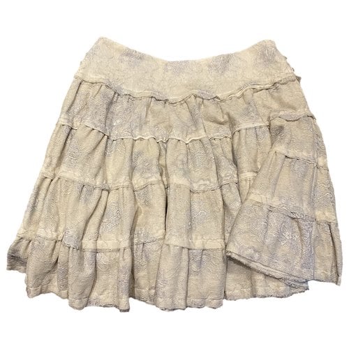 Pre-owned Dondup Skirt In Beige