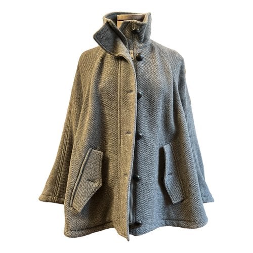 Pre-owned Burberry Wool Cape In Grey