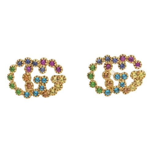 Pre-owned Gucci Yellow Gold Earrings In Multicolour