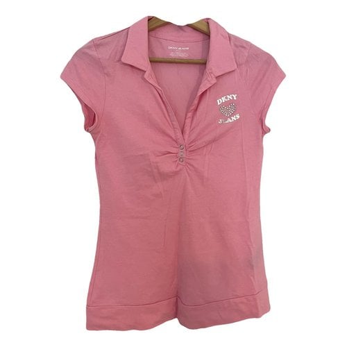 Pre-owned Dkny Polo In Pink