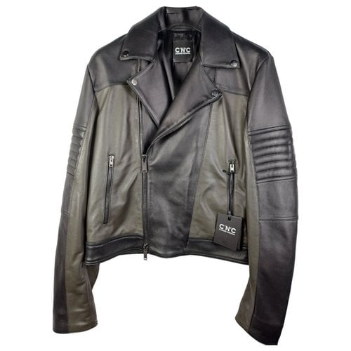 Pre-owned Costume National Leather Jacket In Multicolour