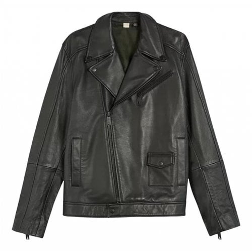 Pre-owned Ted Baker Leather Jacket In Black