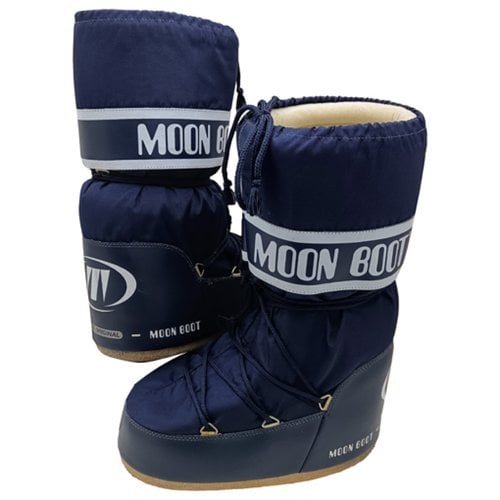 Pre-owned Moon Boot Boots In Blue