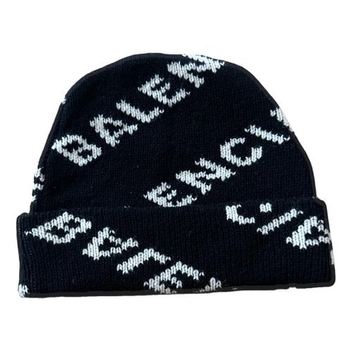 Pre-owned Balenciaga Wool Hat In Black