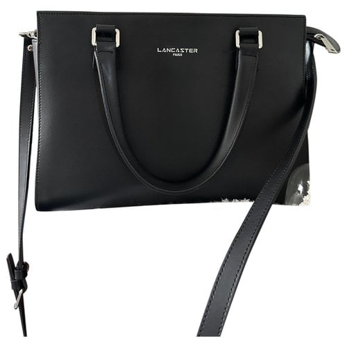 Pre-owned Lancaster Leather Crossbody Bag In Black