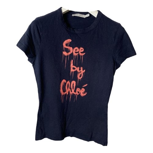 Pre-owned See By Chloé T-shirt In Navy