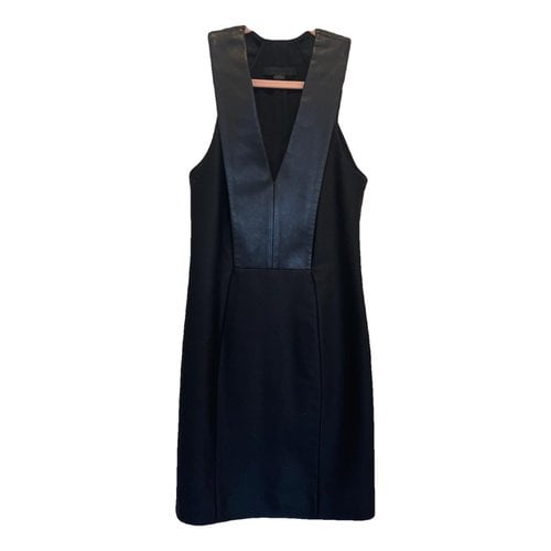 Pre-owned Alexander Wang Leather Mid-length Dress In Black
