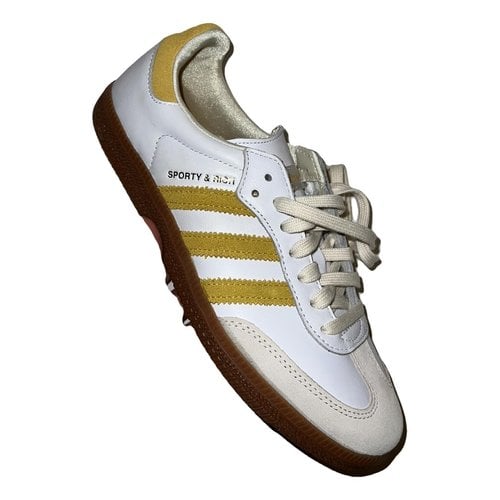 Pre-owned Adidas Originals Samba Trainers In Yellow