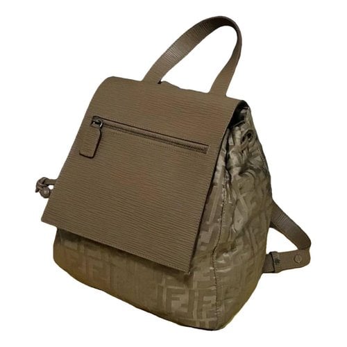 Pre-owned Fendi Back To School Cloth Backpack In Beige