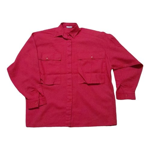 Pre-owned Versace Wool Shirt In Red