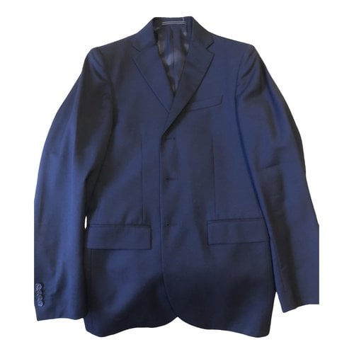 Pre-owned Cc Collection Corneliani Wool Suit In Blue