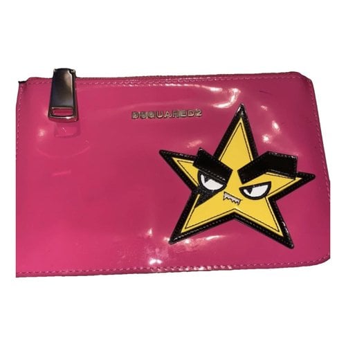 Pre-owned Dsquared2 Patent Leather Clutch In Pink