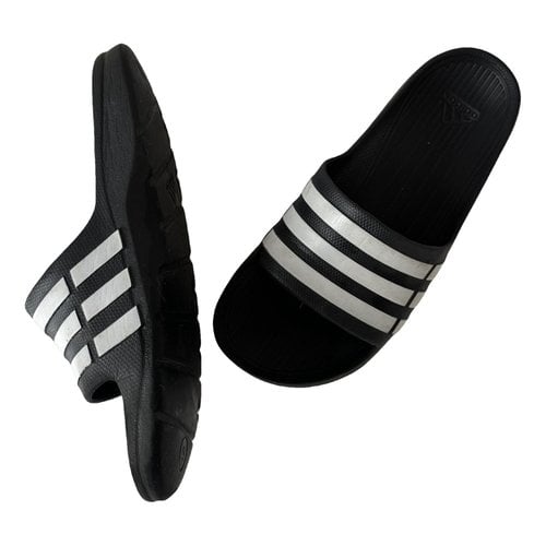 Pre-owned Adidas Originals Adilette Flip Flops In Black