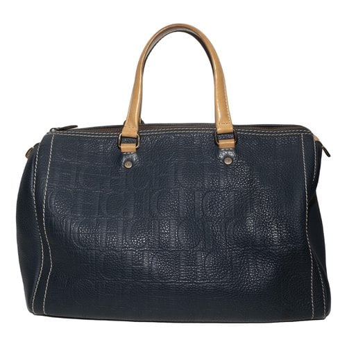 Pre-owned Carolina Herrera Leather Handbag In Blue