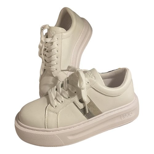 Pre-owned Liujo Leather Trainers In White