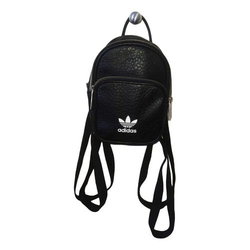 Pre-owned Adidas Originals Vegan Leather Backpack In Black