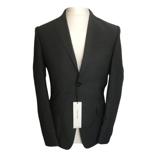 Pre-owned Calvin Klein Wool Jacket In Grey