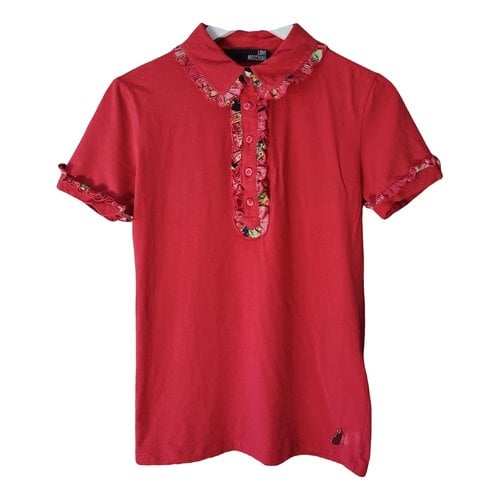 Pre-owned Moschino Love Polo In Red