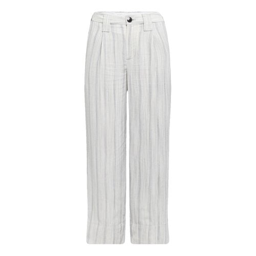 Pre-owned Ganni Trousers In Grey