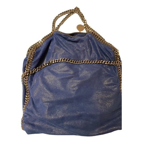 Pre-owned Stella Mccartney Falabella Glitter Handbag In Blue