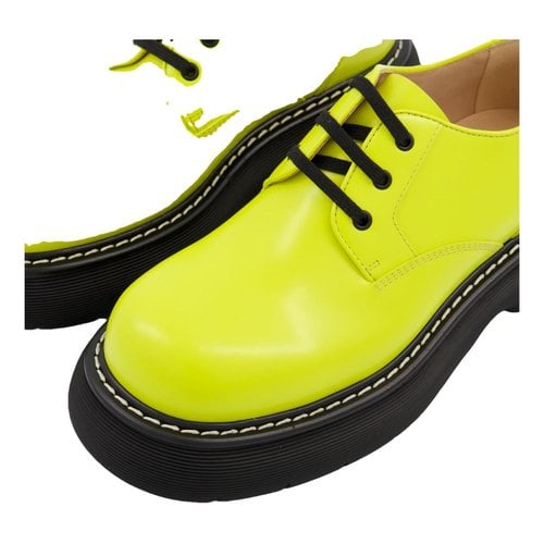 Pre-owned Bottega Veneta Leather Boots In Yellow