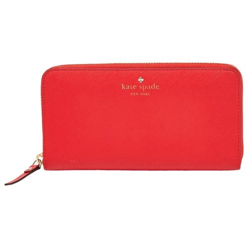 Pre-owned Kate Spade Leather Wallet In Red