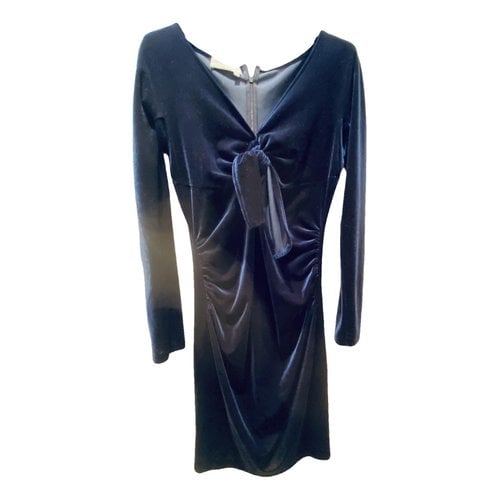 Pre-owned Gio' Guerreri Velvet Mid-length Dress In Blue