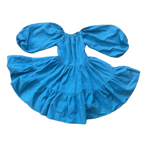 Pre-owned Ulyana Sergeenko Mini Dress In Turquoise