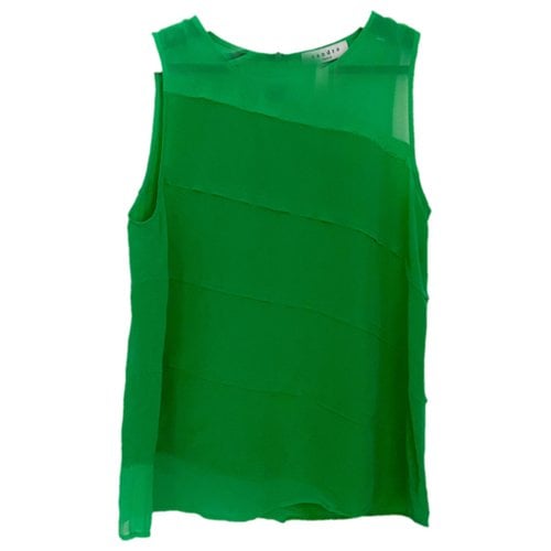 Pre-owned Sandro Silk Camisole In Green