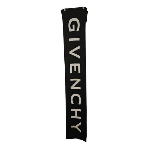 Pre-owned Givenchy Wool Scarf & Pocket Square In Black