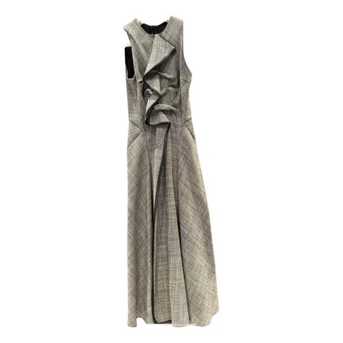 Pre-owned Maticevski Wool Maxi Dress In Grey