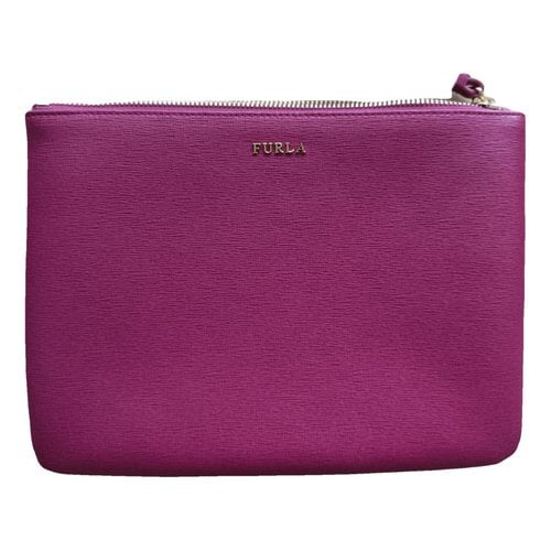 Pre-owned Furla Leather Clutch Bag In Other