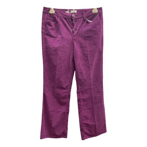Pre-owned Liujo Straight Pants In Purple