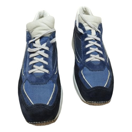 Pre-owned Santoni Trainers In Blue