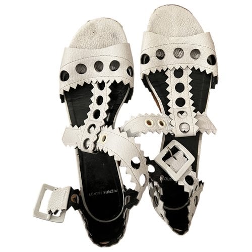 Pre-owned Pierre Hardy Leather Sandals In White