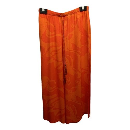 Pre-owned Etro Trousers In Orange