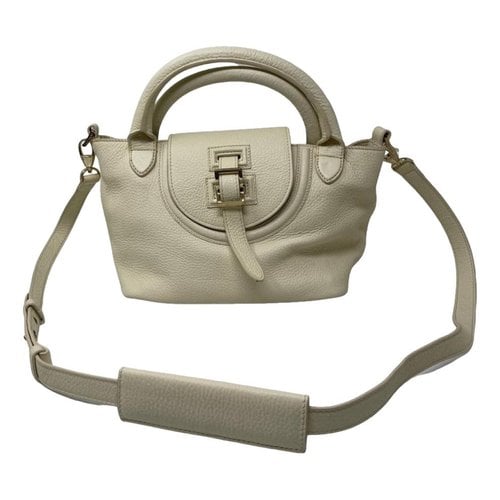 Pre-owned Meli Melo Leather Satchel In White